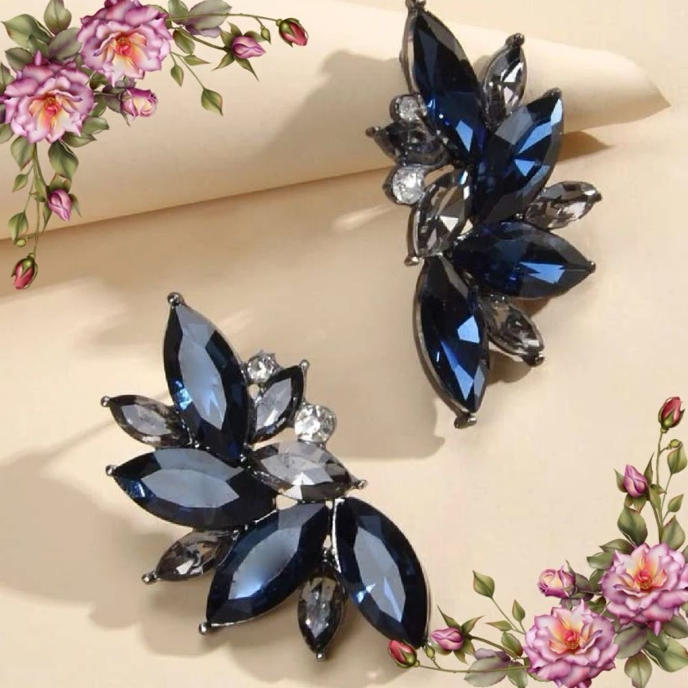 Retro Cluster Crystal Dangle‎ Earrings Rhinestone Statement Stud Earrings